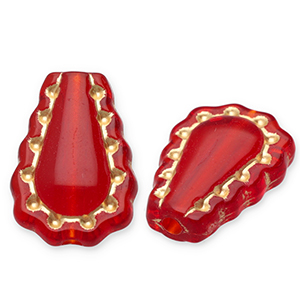 Perlen aus Acryl Drop Red-gold