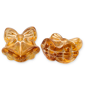 Perlen aus Acryl Bow with Christmas Bells Cognac brown-gold