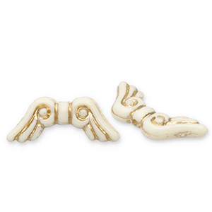 Perlen aus Acryl Angel Wings Off white-gold