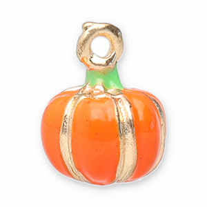 Anh&auml;nger Metall Pumpkin Orange-gold