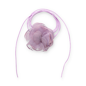 Organza Blumen Halskette Purple