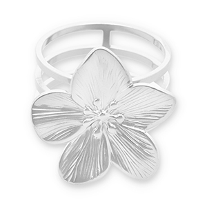 Stainless Steel - Rostfrei Stahl Schalringe Flower Silver