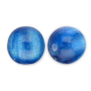 8 mm Perlen aus Acryl mit Glitzer Blue-turquoise