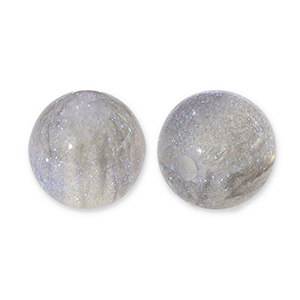 8 mm Perlen aus Acryl mit Glitzer Grey-turquoise