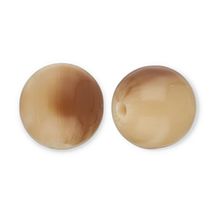 Perlen aus Resin 14mm Camel-light brown