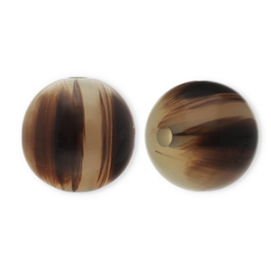 Perlen aus Resin 14mm Sand beige-brown