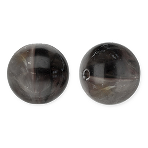 12 mm Perlen aus Acryl Round Dark grey-white