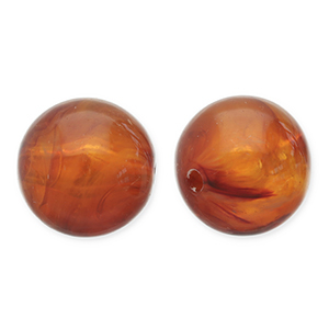 12 mm Perlen aus Acryl Round Orange brown