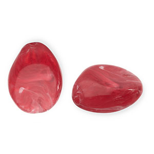 Perlen aus Acryl Drop Red-white
