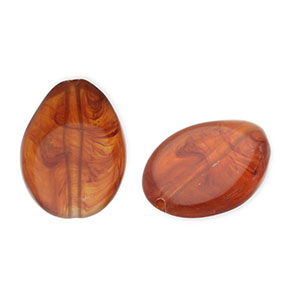 Perlen aus Acryl Drop Orange brown
