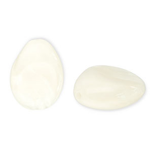 Perlen aus Acryl Drop Off white-white
