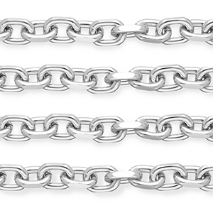 Zubeh&ouml;r aus Aluminium Gliederkette Ankerkette Silver