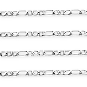 Zubeh&ouml;r aus Aluminium Gliederkette Figarokette Silver