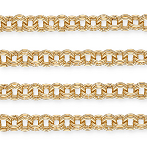 Zubeh&ouml;r aus Aluminium Doppelgliederkette Gold