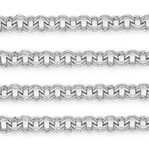Zubeh&ouml;r aus Aluminium Doppelgliederkette Silver