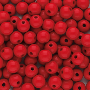 8 mm Perlen aus Acryl Shiny Red