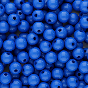 6 mm Perlen aus Acryl Shiny Blue