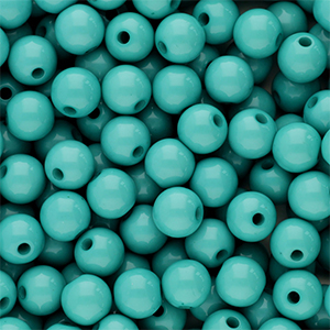 6 mm Perlen aus Acryl Shiny Petrol green