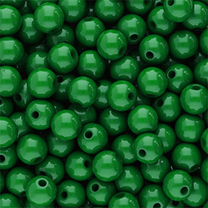 6 mm Perlen aus Acryl Shiny Green