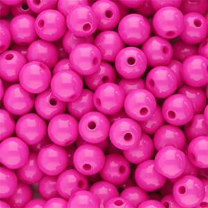 6 mm Perlen aus Acryl Shiny Magenta pink