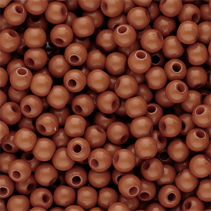 4 mm Perlen aus Acryl Shiny Dark cognac brown