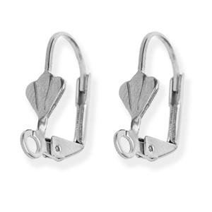 Zubeh&ouml;r aus Stainless Steel - Rostfreiem Stahl Ohrh&auml;nger verschliessbar Shell with Loop Silver