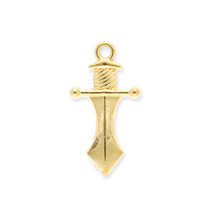 Anh&auml;nger aus Stainless Steel - Rostfreiem Stahl Dagger Gold