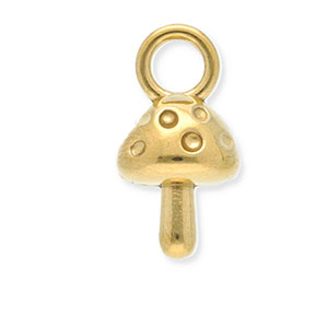 Anh&auml;nger aus Stainless Steel - Rostfreiem Stahl Mushroom Gold