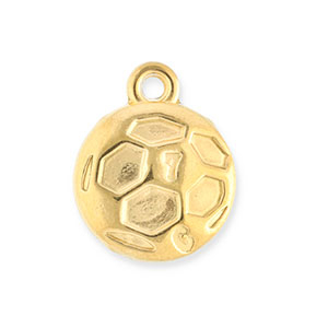 Anh&auml;nger aus Stainless Steel - Rostfreiem Stahl Football Gold
