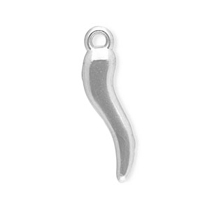 Anh&auml;nger aus Stainless Steel - Rostfreiem Stahl Italian Horn Silver