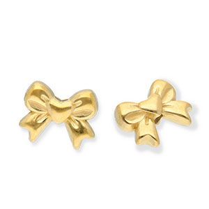 Perlen aus Stainless Steel - Rostfreiem Stahl Bow Gold