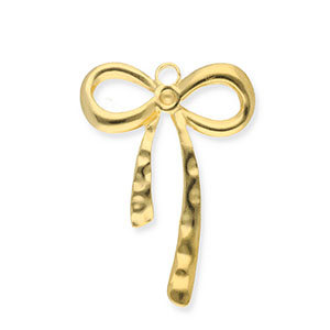 Anh&auml;nger aus Stainless Steel - Rostfreiem Stahl Bow Gold