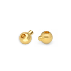 Zubeh&ouml;r Eco-brass&reg; Metall DQ Quetschperlen Round Gold (Nickelfrei)