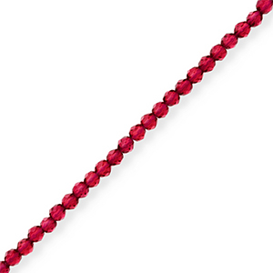 Facetten Top Glas Perlen Red