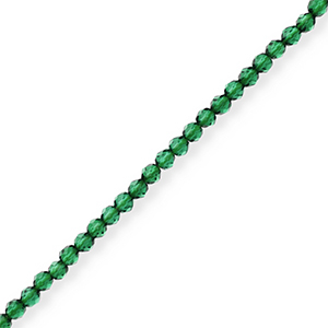 Facetten Top Glas Perlen Emerald green