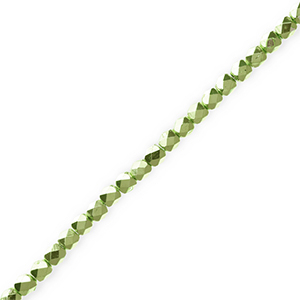 Facetten Top Glas Perlen Metallic light green