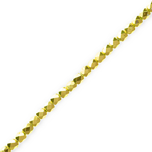Facetten Top Glas Perlen Metallic gold