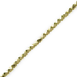 Facetten Top Glas Perlen Metallic golden yellow