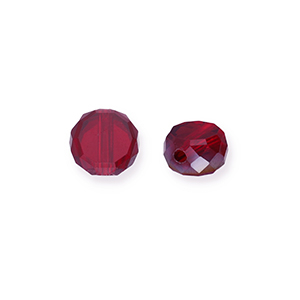 Facetten Top Glas Perlen Burgundy red-AB coating