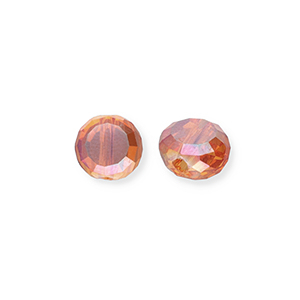 Facetten Top Glas Perlen Flame orange-AB coating