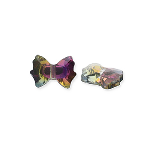 Facetten Perlen Fashion Bow Anthracite-AB coating