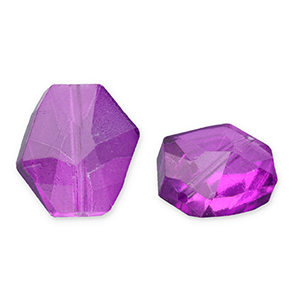Facetten Perlen Fashion Hexagon Purple