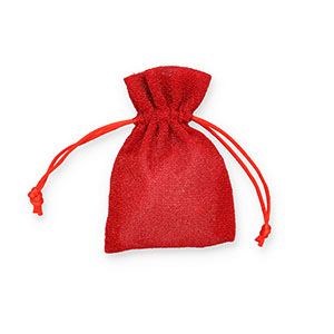 Schmuck Beutel with Glitter Red