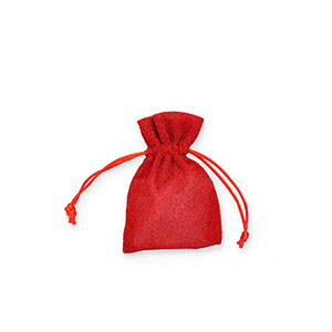 Schmuck Beutel with Glitter Red