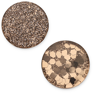 12 mm flach Polaris Elements Cabochon Helios Brown