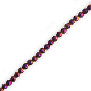 Facetten Top Glas Perlen Round 3mm Dark purple-AB coating