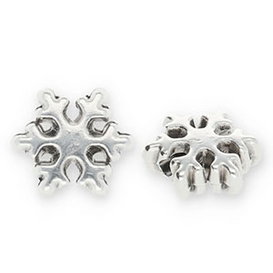 Perle Metall DQ Snowflake Antik silber (Nickelfrei)