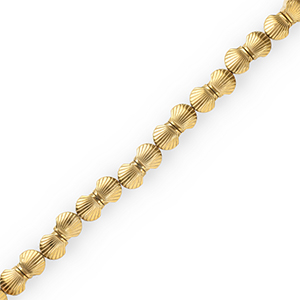 Perlen aus H&auml;matit Shell Gold
