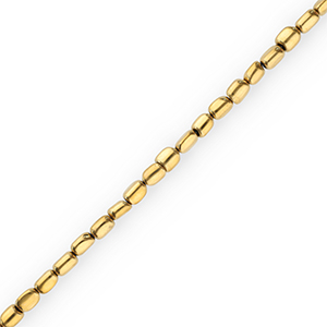 Perlen aus H&auml;matit Gold