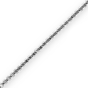 Perlen aus H&auml;matit Hexagon Silver